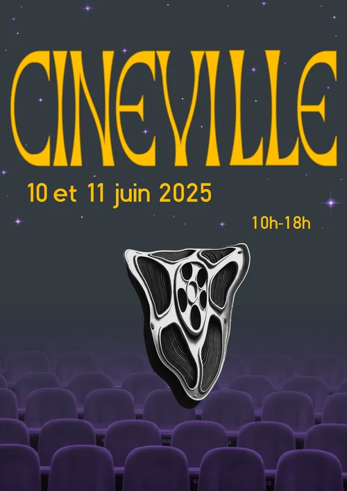 The draft poster with the reel floating over theater seats under a starry sky, the direction that was kept