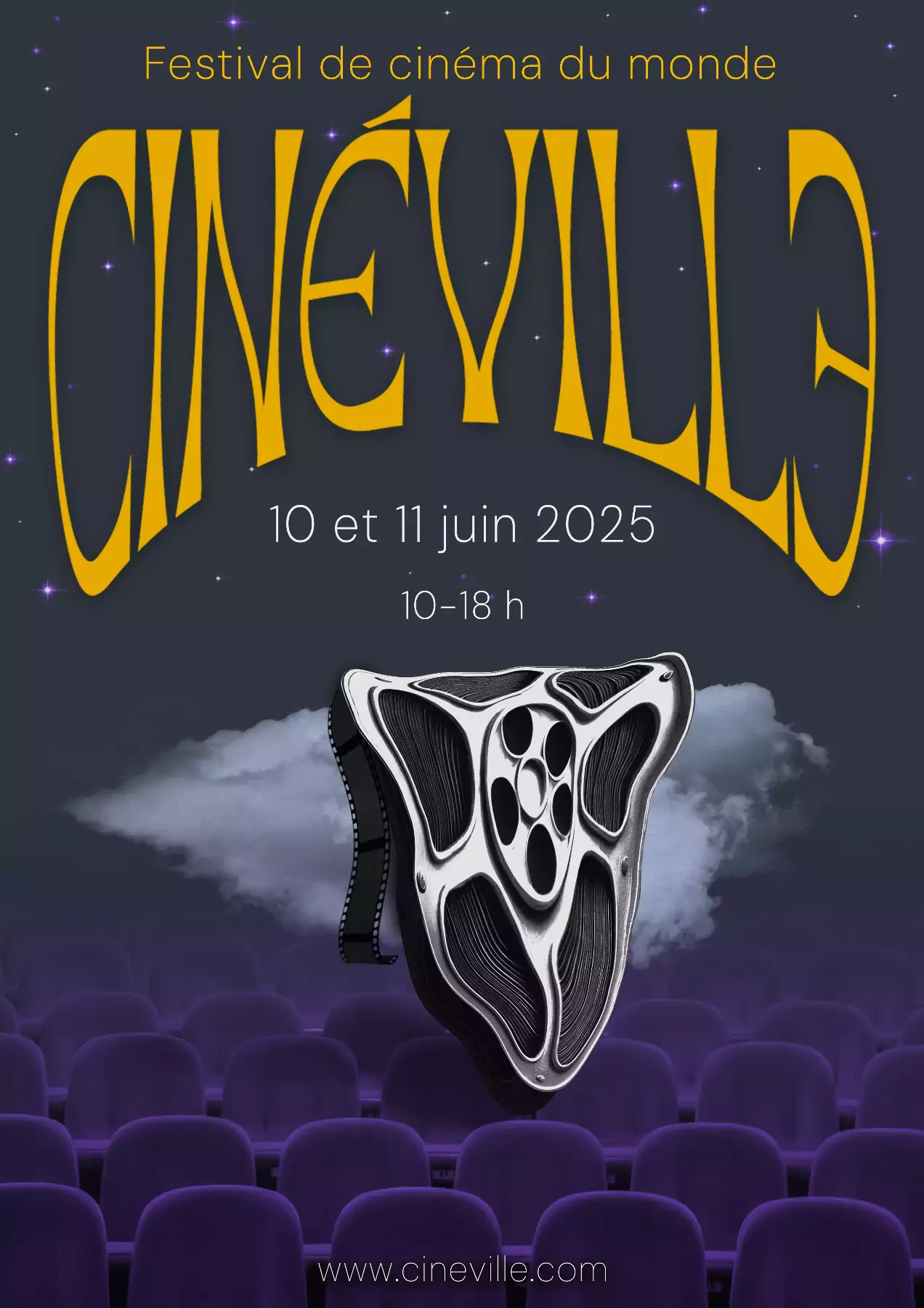The final poster design for the Cinéville Film Festival