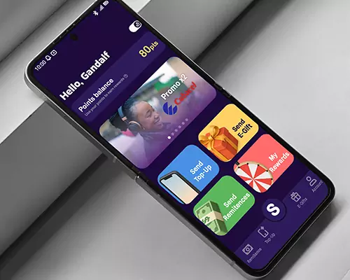 phone in the ground with Spin Apps UI